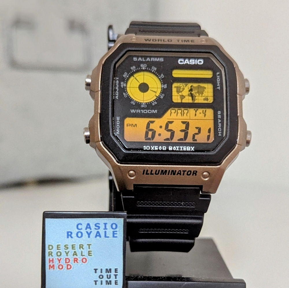 Casio Black and Gold Desert Royale Hydromod